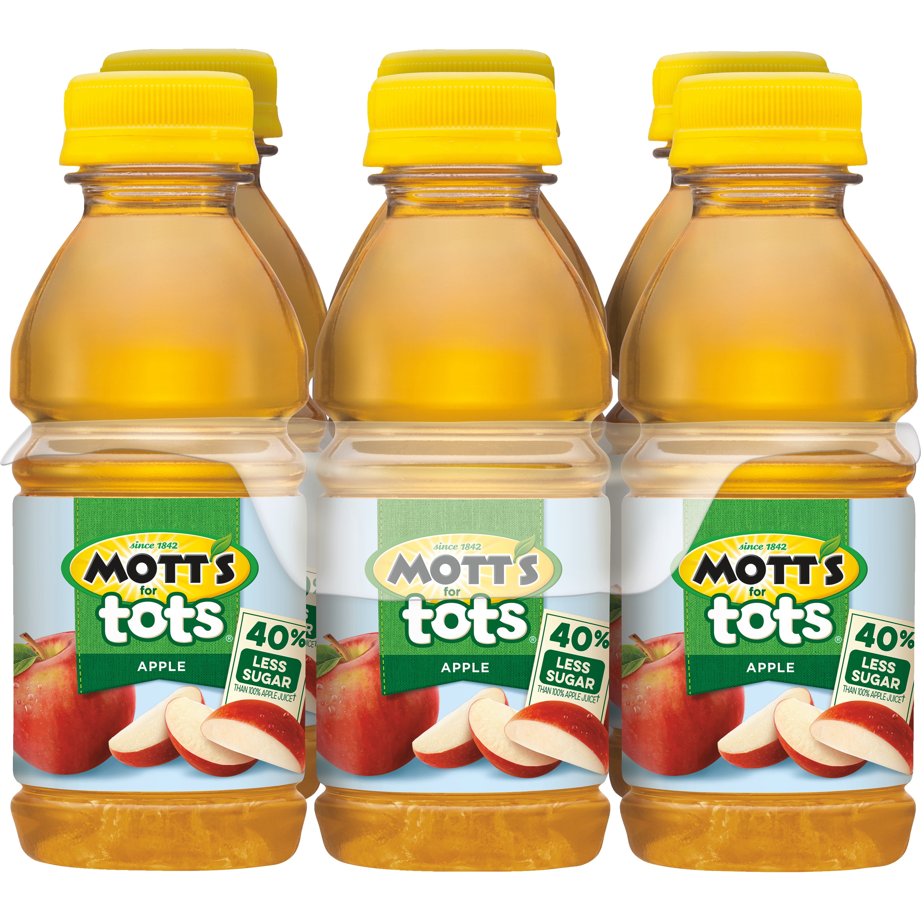 (4 pack) Mott's for Tots Apple Juice, 8 fl oz, 6 Count Bottles