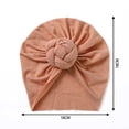 thumbnail image 4 of Gorro indio para recién nacido, gorro de algodón con lazos bonitos, turbante para bebé, niño y niña gorros para, accesorios para el cabello, novedad, 3M-5T, 4 of 4
