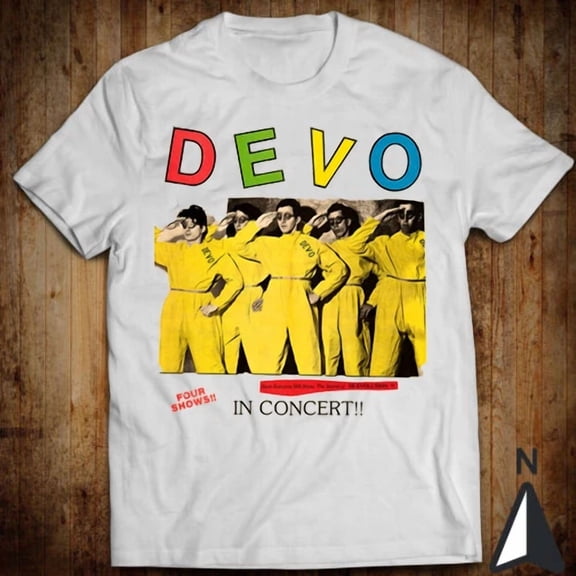 Reprint Rare Rare DEVO Concert Poster T-Shirt Short sleeve all size S to 5XL