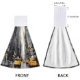 thumbnail image 4 of Streets of Paris Hand Towels Set of 2 Soft Absorbent Kitchen Hanging Towels Dish Cloths Bathroom Hand Towels with Loop & Hook for Kitchen Bathroom Wash cloth, 4 of 7