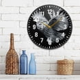 thumbnail image 3 of Yayeee Wall Clock Battery Operated 9.5" Silent Quartz Non-Ticking for Living Room Decor, Owl, 3 of 8