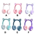 thumbnail image 2 of Cateissary Auriculares Bluetooth que brillan intensamente lindo LED oreja de gato pata niñas regalo niños auriculares inalámbricos estéreo HIFI bajo Cables de audio/vídeo Blanco Ensacado, 2 of 8