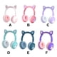thumbnail image 4 of Methold Auriculares Bluetooth que brillan intensamente lindo LED oreja de gato pata niñas regalo niños auriculares inalámbricos estéreo HIFI bajo Cables de audio/vídeo Verde en caja, 4 of 6