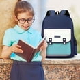 thumbnail image 4 of Bocaii Light Blue Backpacks, Color Block School Backpack, Back to School Gifts, Aesthetic Minimalist Waterproof School Backpack, Laptop Backpack and Travel Backpack for Teens, 4 of 5
