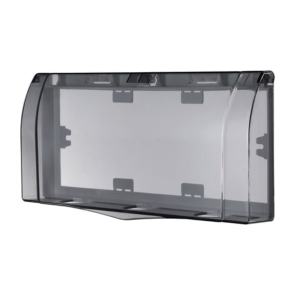 Uxcell 11.22 x 4.72 x 1.81 Inch Outlet Cover Box, Transparent Black