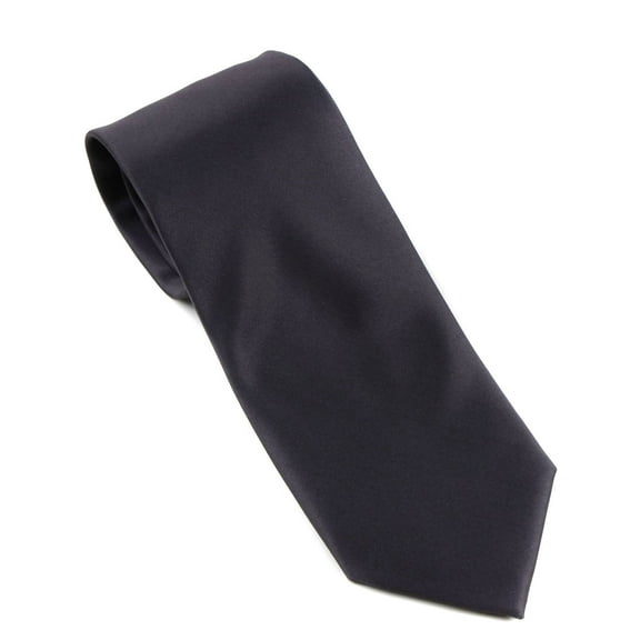 BuyYourTies - Mens Solid Neck Tie - Charcoal