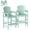 Aruba Blue, variant on FOOWIN Tall Adirondack Chair Set of 2, HDPE All-Weather Adirondack Bar Stools with Connecting Tray,  Teak