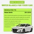 thumbnail image 5 of FARRLADI Silicone Windshield Wipers Replacement for Nissan Sentra 2012-2019,OEM Quality Premium All-Season Front Wiper Blades - 28"+15"(2 Pack), 5 of 7