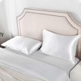 thumbnail image 2 of Pillow Cases King Size Set of 2 , Satin Pillowcase 20x40 inches, Pillow Covers with Envelope Closure, Breathable, Skin-Friendly(White), 2 of 4