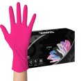 thumbnail image 3 of Disposable Nitrile Gloves 3.5-4MIL Food-Grade Latex-Free Powder-Free for Cooking Cleaning Chores Home Office Food Preparation(Hot Pink S), 3 of 9