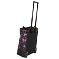 thumbnail image 3 of 20" Rolling Tote Bag with Handle, Print Portable Grocery Trolley Bag with Wheels for Work, Short Trips,Beach & Daily,Butterfly Flower,Tf023, 3 of 5