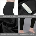 thumbnail image 5 of Women High Waist Yoga Leggings Pocket Pants Fitness Sport Gym Workout Athletic Leggings,Gray,L, 5 of 7