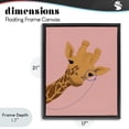 thumbnail image 4 of Stupell Industries Contemporary Playful Giraffe with Monocle Black Floating Frame Canvas Art, 17 x 21, by Rachel Nieman, 4 of 8