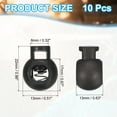 thumbnail image 2 of Uxcell Plastic Cord Lock, Single Hole Toggle Stopper Round Ball Shaped Adjustable Cord Stop Fastener Black, 2 of 6