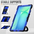 thumbnail image 4 of for Samsung Galaxy Tab S10 FE Plus Case 13.1 inch, 360 Rotating Shockproof Cover with Stand, Handle, Shoulder Strap (SM-X620/X6266), Dark Blue Panel, 4 of 7