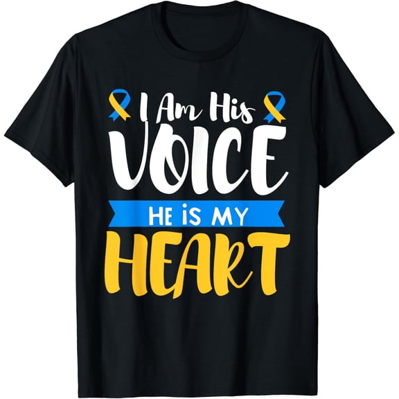 Down Syndrome Awareness Month Special Needs My Heart T21 T-Shirt Black Medium