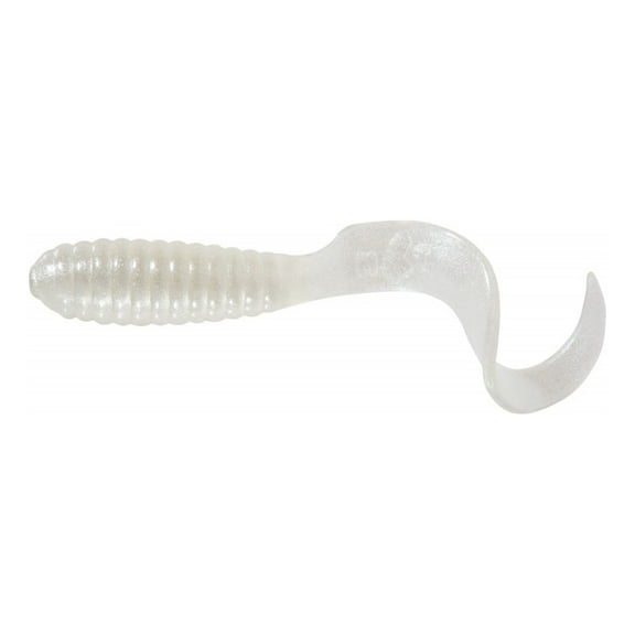 Mister Twister Teenie Curly Tail 2" Grub White Pearl 20PK