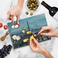 thumbnail image 5 of Eiffel Tower Cutting Board, Aerial View of Eiffel Tower Clear Day Boulevard Busy Town Park Skyscrape, Decorative Tempered Glass Cutting and Serving Board, Small Size, Pale Blue Brown, by Ambesonne, 5 of 5