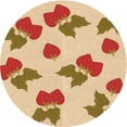 thumbnail image 1 of Ahgly Company Indoor Round Patterned Grapefruit Red Area Rugs, 3' Round, 1 of 6