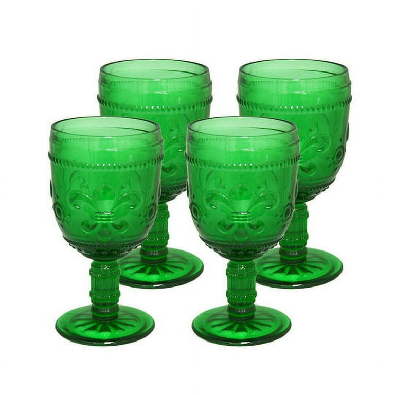 Set of 4 Fleur de Lys High Ball Glasses