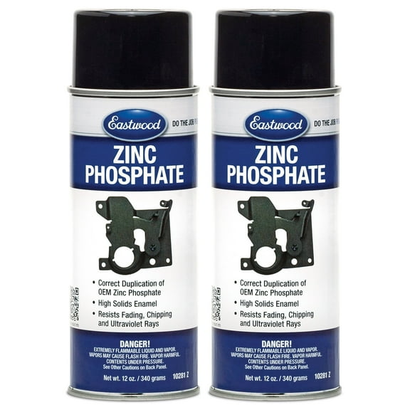 Eastwood High Temperature Resistant Zinc Phosphate Aerosol Spray 12 oz 2 Pack