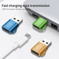 thumbnail image 1 of Charging Adapter Mini Phone USB to Type-C Converter Portable USB 3.0 Aluminum Alloy Adapter, Blue, 1 of 7