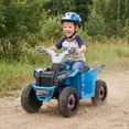 thumbnail image 4 of Costway Kids Electric ATV Car, 6V Battery-Powered Ride on Toy wirh Removable Back Trailer Blue, 4 of 10