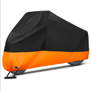 XXL/XL Motorcycle Cover, All Season Waterproof Outdoor Dustproof Durable Vehicle Cover with Lock Holes Fits up to 90.5"/96.4" for Davidsonand More