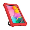 thumbnail image 3 of Dteck Case for Samsung Tab A 8.0 SM-T290/T295 2019, Kids Friendly EVA Foldable Kickstand Shoulder & Handle Strap 360 Degree Rotayable Hand-full Ring Shockproof Anti-drop Lightweight Case, Red, 3 of 14