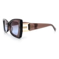 thumbnail image 6 of Womens Bow Tie Shape Beveled Thick Plastic Mod Designer Fashion Sunglasses Brown - Burgundy Blue, 6 of 6
