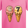 thumbnail image 4 of Inktastic Ice Cream Birthday 67 Dripping Cone Youth T-Shirt, 4 of 5
