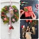 thumbnail image 5 of Cinta navideña de 25 yardas y 1 pulgada con alambre, roja y dorada, con estampado de Papá Noel, de poliéster satinado, con carrete., 5 of 5