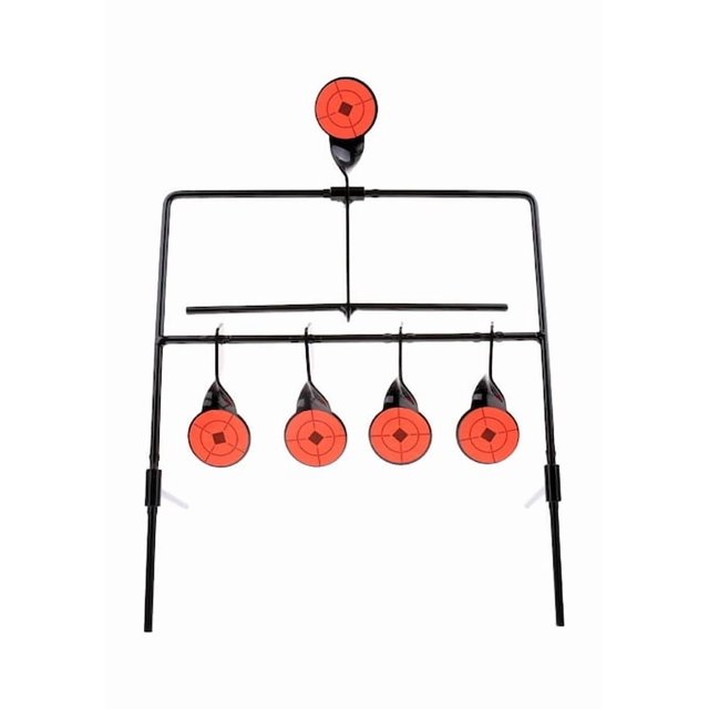 4-Position Rotating Metal Shooting Target with Quick-Release Plate & Target Stickers - Professional Training Gear for IDPA IPSC Precision Practice and Skill Enhancement