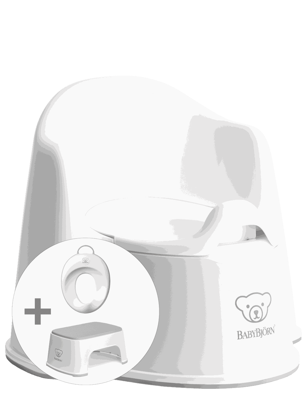 BabyBjorn Potty Training Bundle, White/Gray