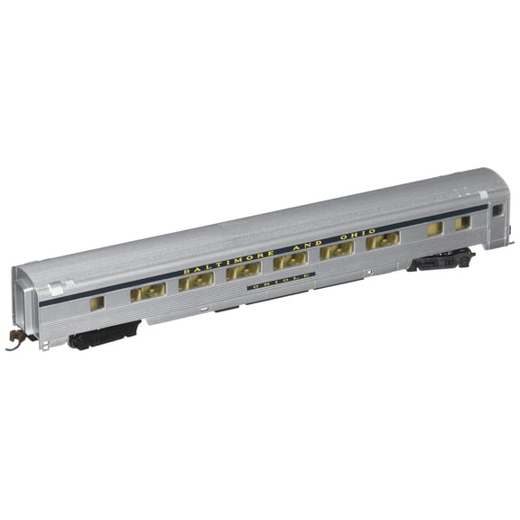 Bachmann Industries Streamline Fluted Coach with Lighted Interior - B&O (N Scale), 85'