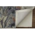 thumbnail image 3 of HomeRoots 513387 10 x 14 ft. Gray Blue & Orange Wool Floral Hand Tufted Handmade Rectangle Area Rug, 3 of 5