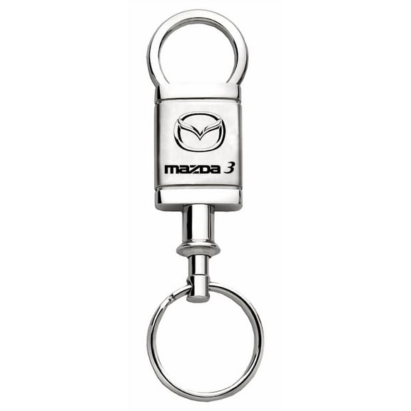 Mazda 3 Satin Chrome Valet Key Chain (Silver)