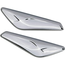 Front Fender Chrome Trim Finisher for Left Driver & Right Passenger Side Fender Compatible with BMW X3 F25 X4 F26 2011 2012 2013 2014 2015 2016 2017 Replaces 51117338569 51117338570