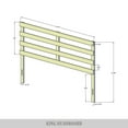 thumbnail image 3 of Castle Place Simple King Wooden Slat Headboard, Light Oak, 3 of 7