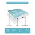thumbnail image 5 of Quilts Full Size, Summer Coastal Soft Comforter Bedding Set for Bed, Turquoise Ombre Beach Ocean Waves Lightweight Quilted Bedspread with Pillow Cover(2 Pieces) for All Season, 78x90 Inch, 5 of 6