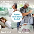 thumbnail image 4 of WeightedWarmth Extra-Wide Weighted Heating Pad for Cramps, Back, & Shoulder Joint Relief, 3.5 lbs, 6 Heat Settings, Microplush, Machine Washable, 2 Hr Auto Shut-Off, 20”x24” (Jade), 4 of 8
