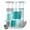 Teal, variant on Small Stall No Hook Shower Curtains Burnt Orange Grey Waterproof Shower Curtain Set Abstract Modern Oil Painted Geometric Bath Curtains for Bathroom Decor with See Through Top Window 36x72 Inch