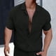 thumbnail image 1 of Playera Elvqul para Caballero Manga Corta Liso con Solapa Negro Economicas, 1 of 6