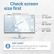 VINTEZ 24 Inch 16:9 Privacy Screen for Computer Monitor and Laptop - Anti Glare Protector Film Blue Light Filter Eye Protection - Computer Screen Privacy Shield,