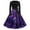 40# Purple, variant on Halloween Dresses for Women Adult Square Neck Long Sleeve Renaissance Gothic Style Dress For Themed Party Evening Occasions