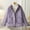 Purple, variant on Women's Winter Coats Sevevn Women Warm Quilted Jackets Lapel Button Long Sleeve Puffer Jacket Coats With Pockets