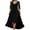 Black, variant on Meichang Womens Plus Size Velvet Dresses Tunic Comfy Lace 3/4 Length Sleeves Sundress Elegant Flared Swing Square Neck Dresses High Low Hem Wedding Guest Evening Dress, L-5XL