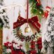 thumbnail image 5 of Adornos navideños, 1 colgante navideño con forma de campana y flor para puerta, con forma de piña y piña, para decorar el árbol de Navidad., 5 of 6