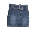 thumbnail image 3 of Wassery Women Jeans Mini Skirts with Sashes E-girl Low Waist Pockets Short Denim Skirts 2000s Aesthetic Fairy Grunge Streetwear, 3 of 9