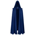 thumbnail image 2 of Capa con capucha de terciopelo rojo: capa de disfraz renacentista medieval para Halloween, cosplay y eventos, 2 of 4